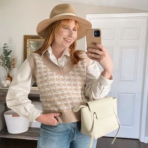 Abercrombie Houndstooth Sweater Vest